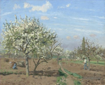 verger en fleur louveciennes 1872 Camille Pissarro Peinture à l'huile